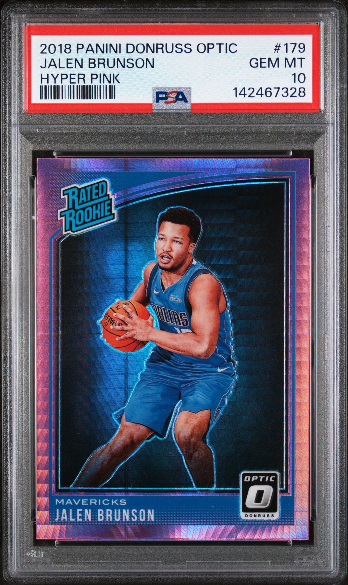 Jalen Brunson 2018 Donruss Optic Hyper Pink
