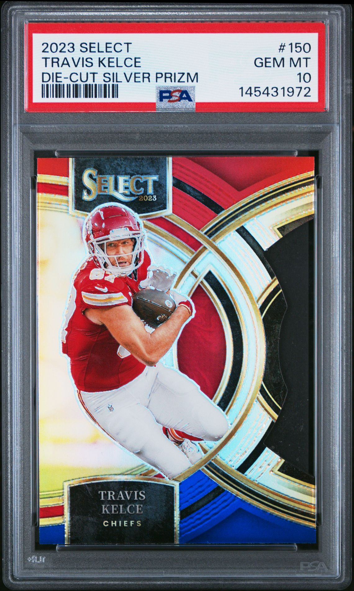 Travis Kelce 2023 Select Die-Cut Silver Prizm